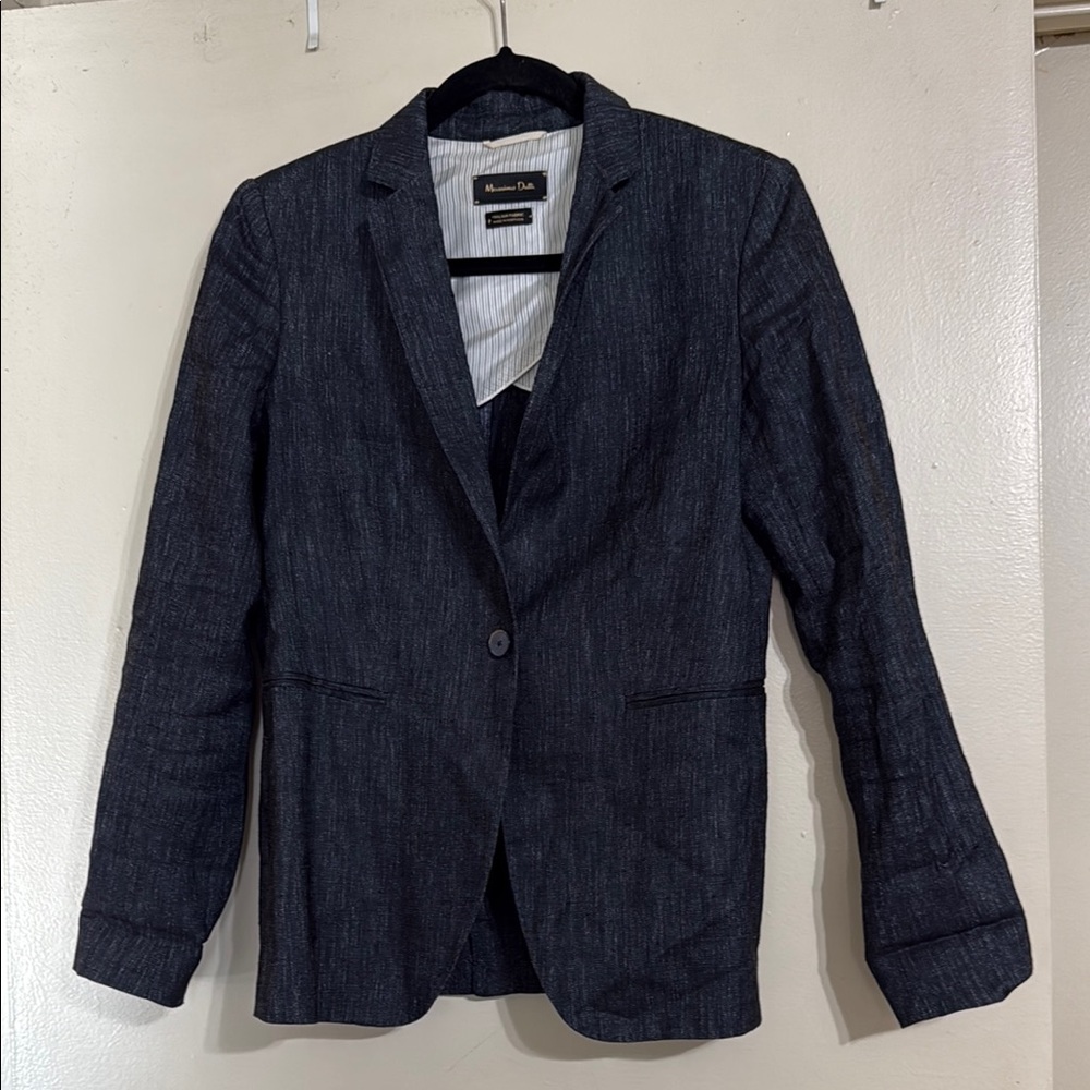 Massimo Dutti linen blend Blazer